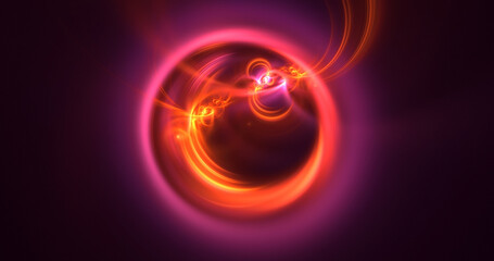 3D rendering abstract round hole light background