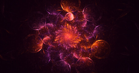 3D rendering abstract fractal light background