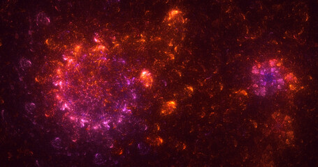 3D rendering abstract colorful fractal light background