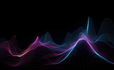 Digital abstract colorful background. AI generated