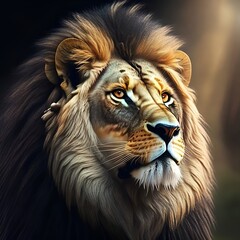 lion head portrait.