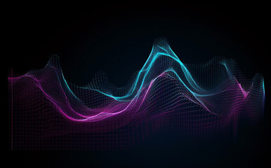 Digital abstract colorful background. AI generated