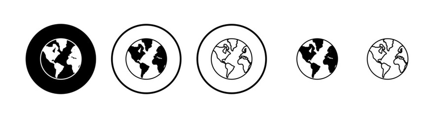 World map icons set. World icon vector