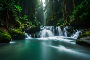 waterfall in the jungle