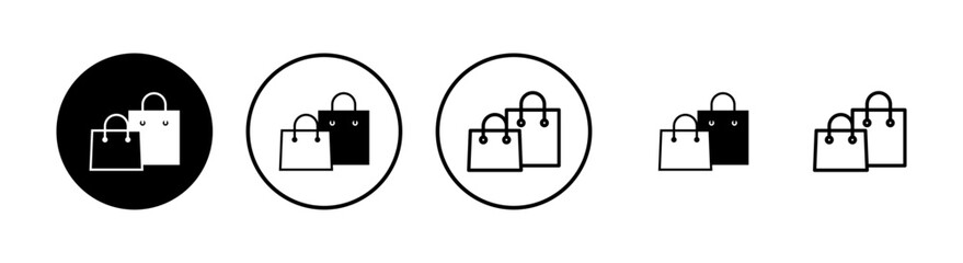 Shopping bag icons set. Shopping bag vector icon