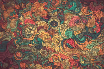 Digital abstract colorful background. AI generated