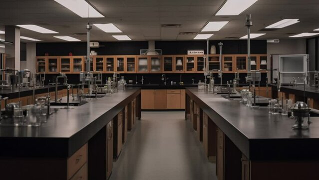 Experience the thrill of scientific inquiry with this high-quality image of a state-of-the-art lab. Ideal for educational, scientific, or tech-themed projects, reworked generative AI