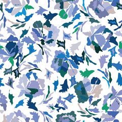 Simple floral seamless pattern
