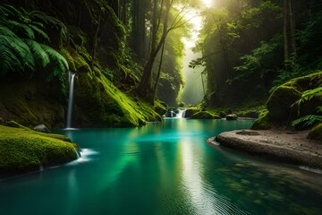 waterfall in the jungle