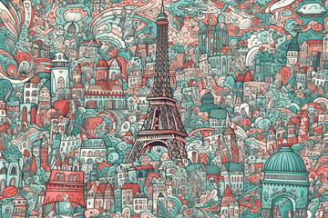 Digital abstract colorful background. AI generated