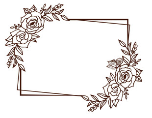 Butterfly Floral Wreath Frame Design