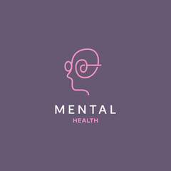 Mental Health Human Figure Monoline Logo