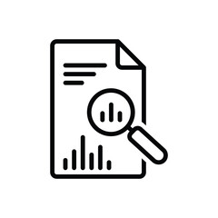 Black line icon for reporting 