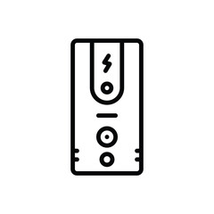 Black line icon for ups digital 