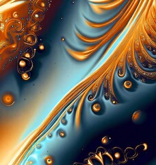 Fabulous abstract fractal background with beautiful details. AI generated.