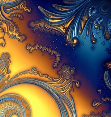 Amazing abstract fractal background. AI generated.
