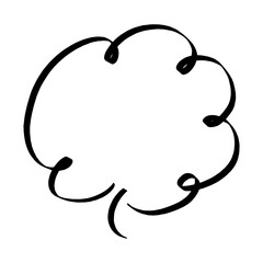 ペンの手書き吹き出し_黒