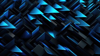 Abstract dark blue background with luminous elements