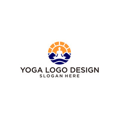 Fototapeta na wymiar yoga logo design