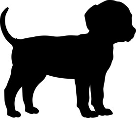 Dalmatian Dog puppies silhouette. Baby dog silhouette. Puppy