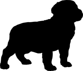 Rottweiler. Dog puppies silhouette. Baby dog silhouette. Puppy