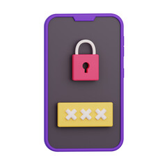 password 3D icon