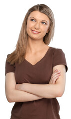 Fototapeta premium happy young woman portrait