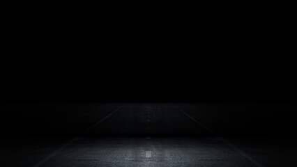 Dark street, asphalt abstract dark blue background, empty open dark scene neon light, spotlights The concrete floor and studio room with faint smoke float up the interior texture for display products