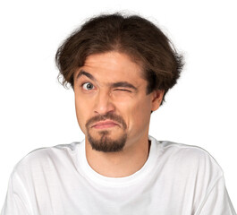 Fototapeta premium Portrait of a Man Blinking