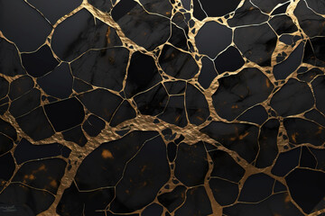  Photo Black and gold marble texture