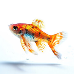 Fototapeta premium Platy fish (Xiphophorus maculatus) swimming near water surface