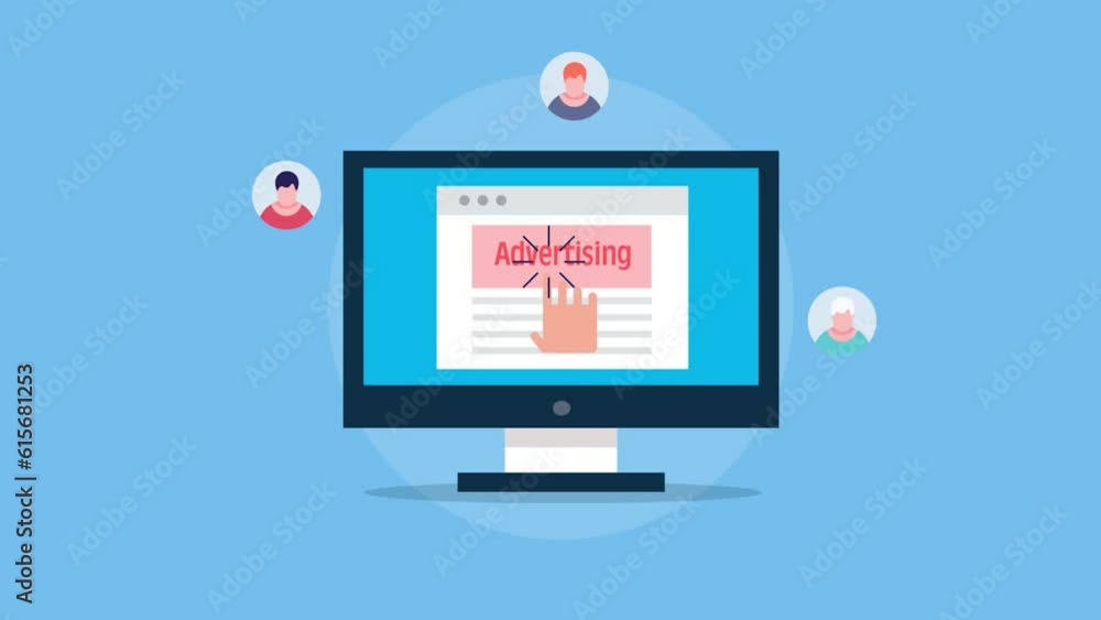 Poster business using digital advertising strategy for customer targeting, ads showing for specific group o