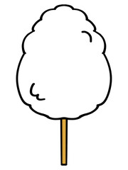 白い綿菓子のイラスト素材
