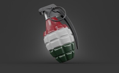 Hand grenade with hungary flag