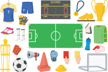 Set of soccer game sport element © dreamblack46