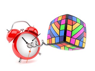 Toy puzzle with alarm clock