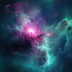 A large beautiful cluster of galactics, nebula