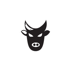 cow bull logo icon illustration.