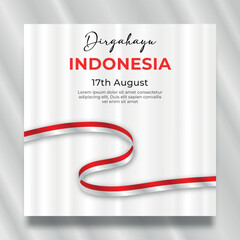 indonesia independence day social media post template