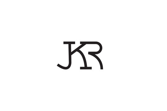 JKR monogram logo design vector concept