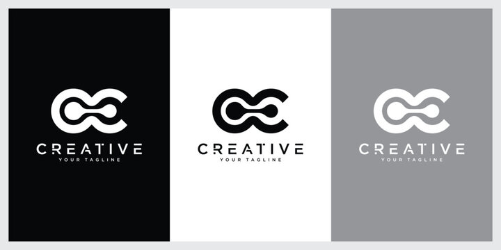 Initial OC, CO Alphabets Letters Logo Monogram