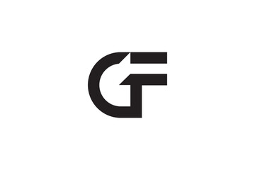 GF logo design vector concept