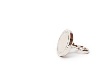 Powerful neodymium search magnet in the shape of a puck in a steel case with directional action.