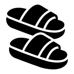 slippers Solid icon - obrazy, fototapety, plakaty