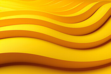 Empty Yellow Scene Banner. Modern, Minimalistic, Abstract Presentation Template, Advertising Space with 3D Surface, Design Shapes and Lines. Generative AI