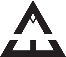 AW letter logo on white background