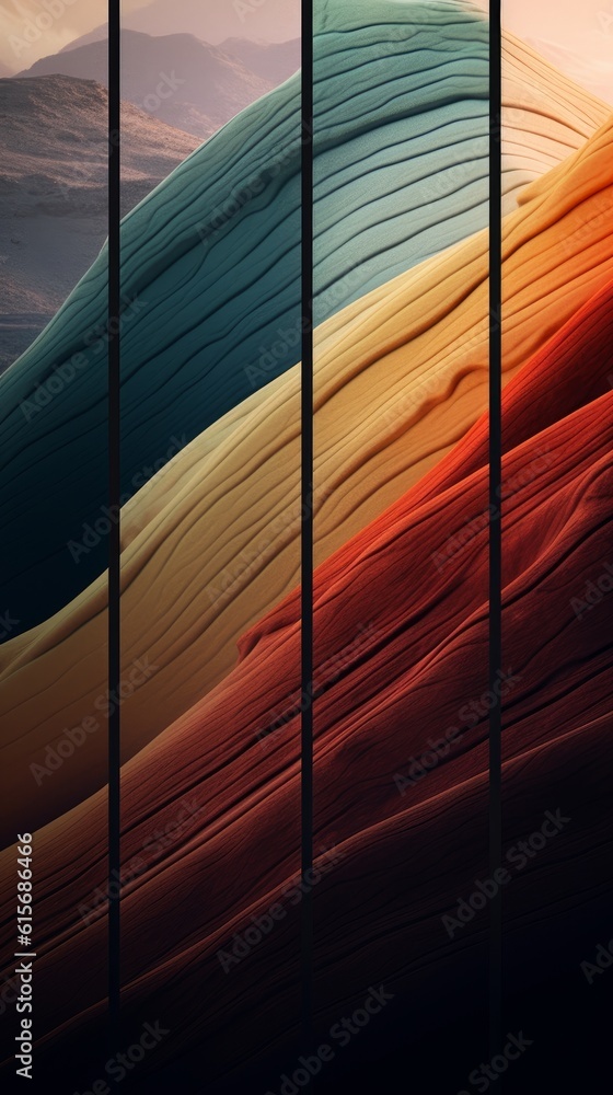 Aufkleber abstract background texture with stunning landscape. generative ai