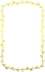 Can Shape Rectangle luxury gold frame golden vector flower frame wreath floral Vector laurel decoration picture frame branches elements wedding anniversary new year Christmas award congratulations