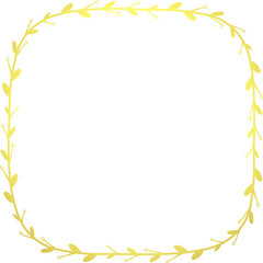 Square Cushion Shape luxury gold frame golden vector flower frame wreath floral Vector laurel decoration picture frame branches elements wedding anniversary new year Christmas award congratulations