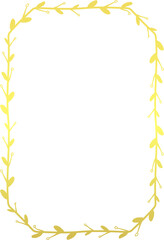 Emerald Shape luxury gold frame golden vector flower frame wreath floral Vector laurel decoration picture frame branches elements wedding anniversary new year Christmas award congratulations